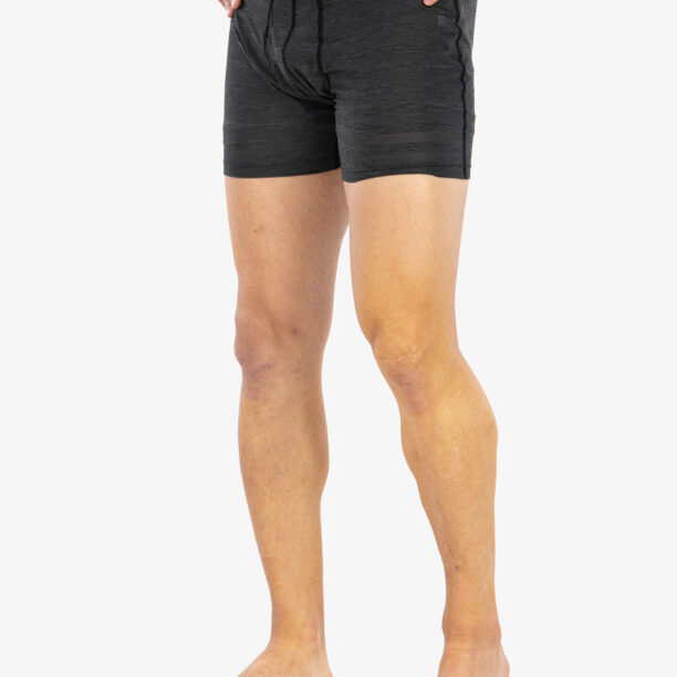 Cumpăra Boxeri Saxx Hot Shot Boxer Brief Fly - black heather