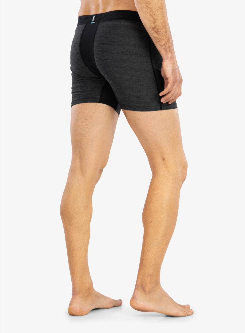 Preţ Boxeri Saxx Hot Shot Boxer Brief Fly - black heather