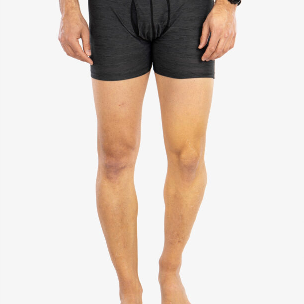 Boxeri Saxx Hot Shot Boxer Brief Fly - black heather