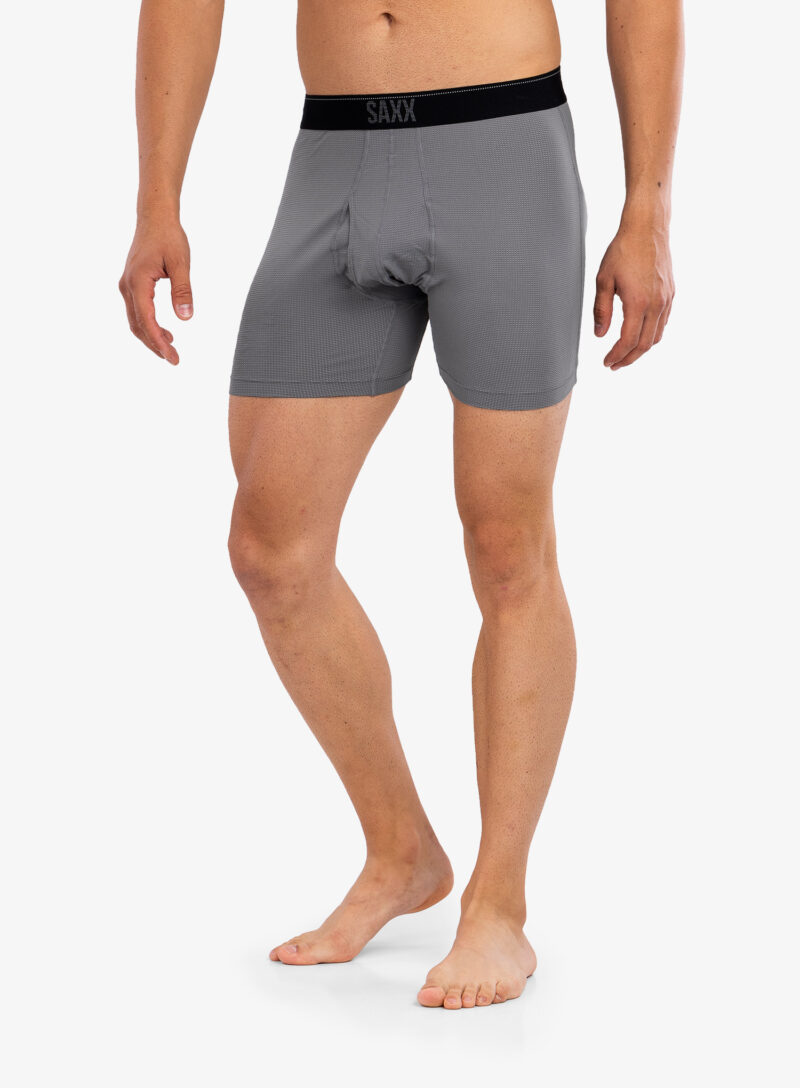 Preţ Boxeri Saxx Quest Boxer Brief Fly - dark charcoal II