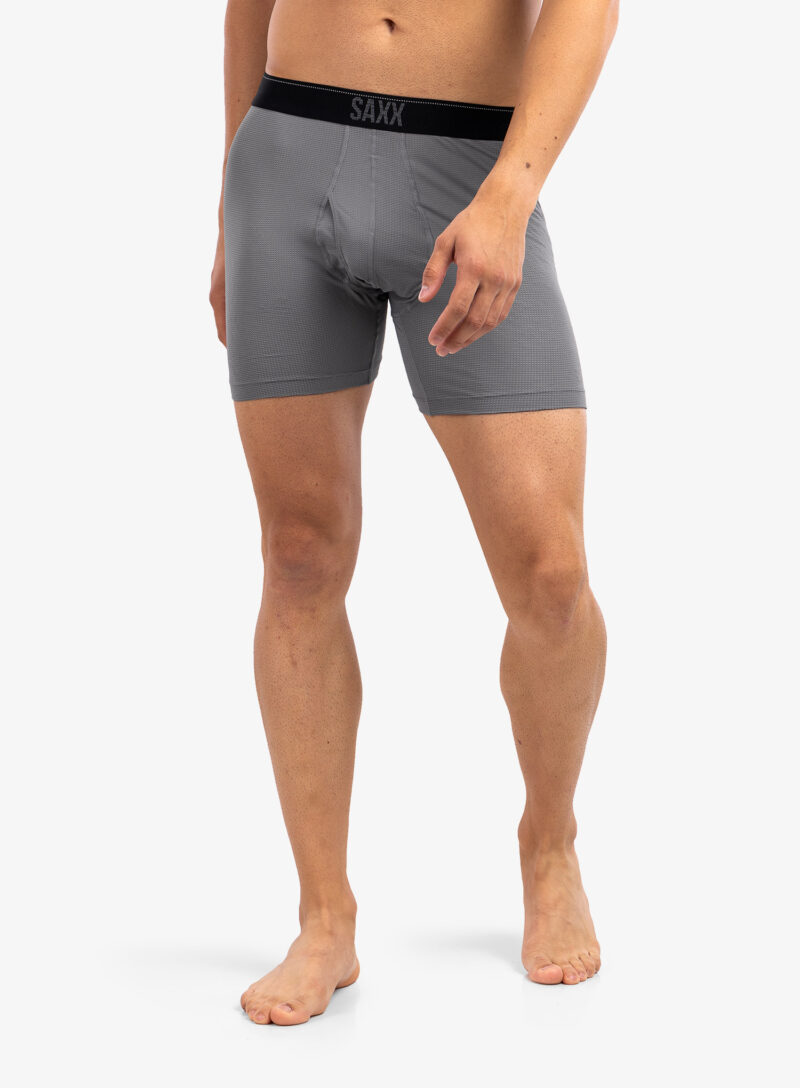 Boxeri Saxx Quest Boxer Brief Fly - dark charcoal II