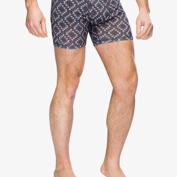 Cumpăra Boxeri Smartwool Merino Print Boxer Brief Boxed - medium gray