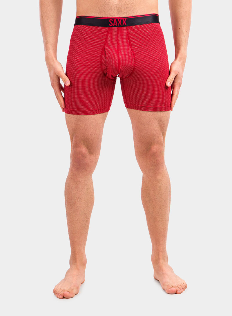 Boxeri barbati SAXX Quest Boxer Brief Fly - red