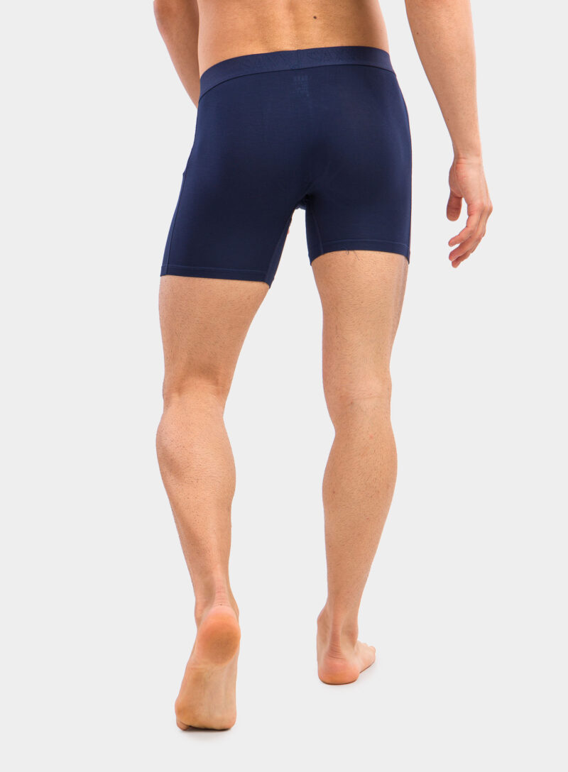 Boxeri barbati SAXX Vibe Boxer Brief - blue trail markers preţ