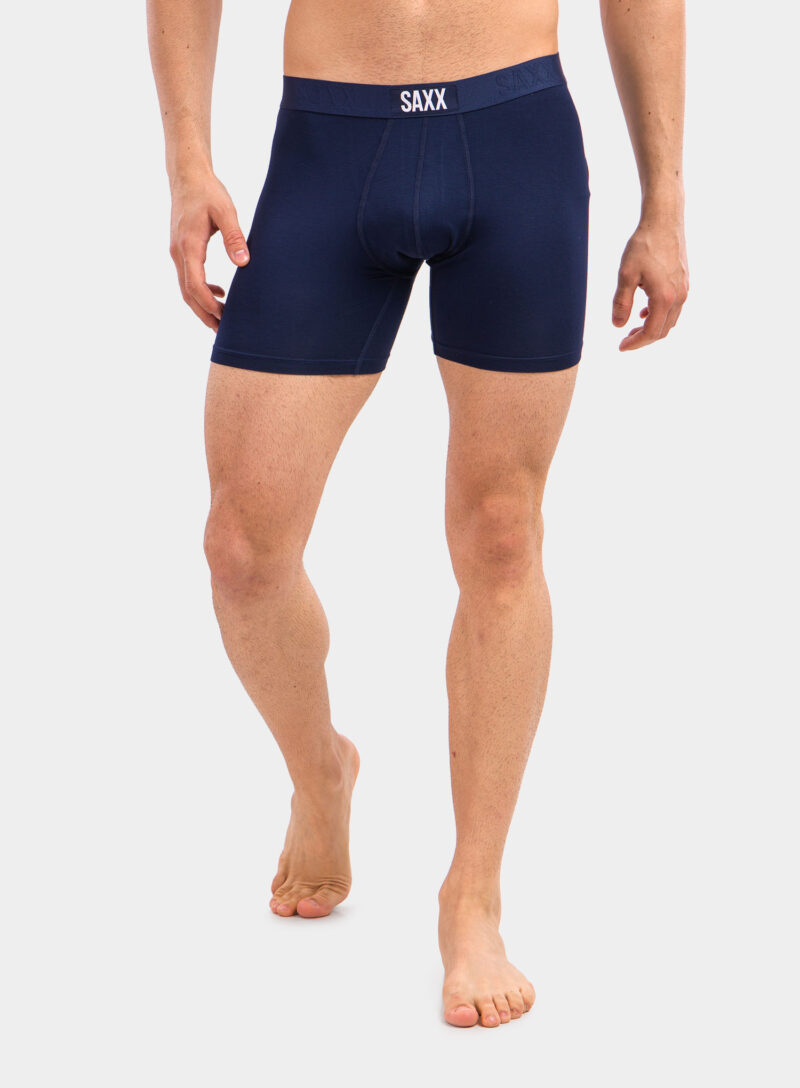 Boxeri barbati SAXX Vibe Boxer Brief - blue trail markers