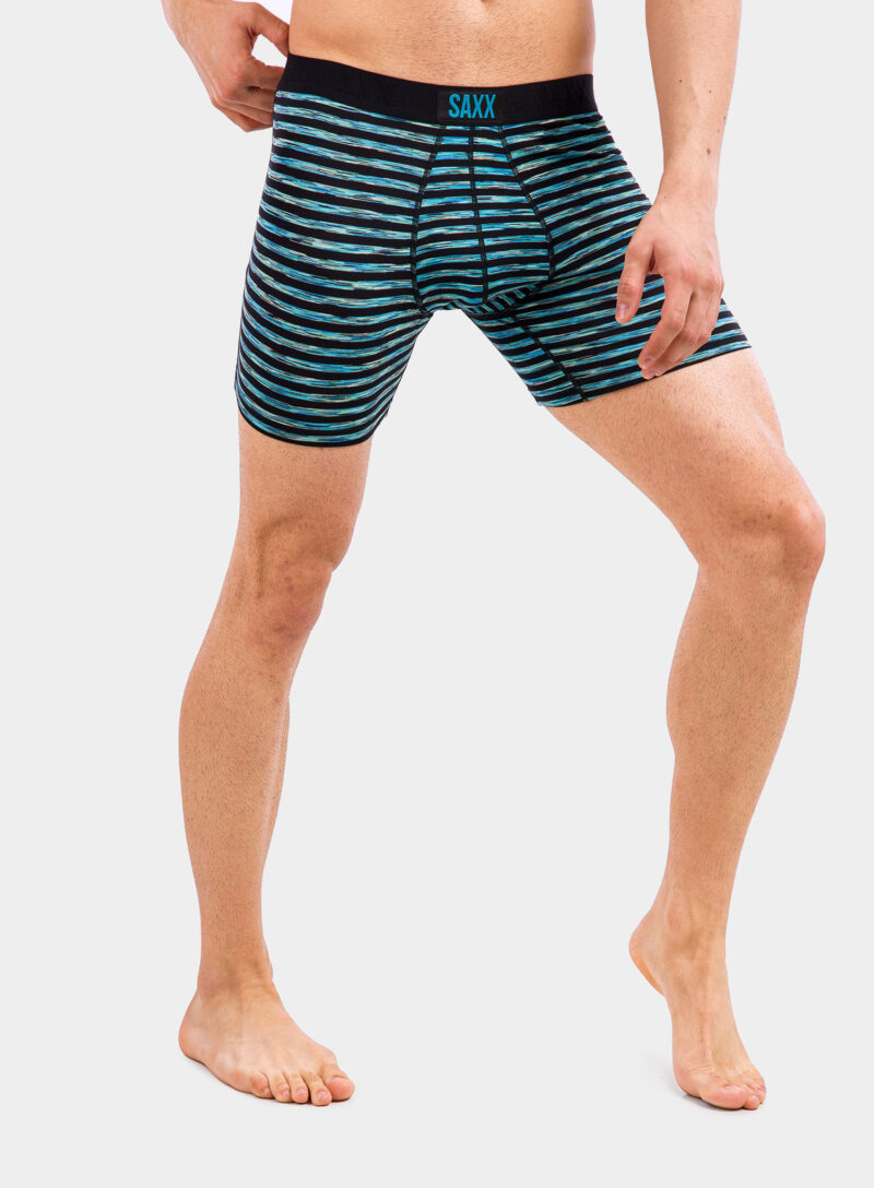 Cumpăra Boxeri barbati SAXX Vibe Boxer Modern Fit - black space hiker stripe