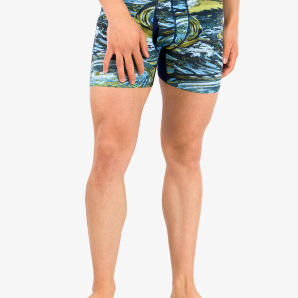 Cumpăra Boxeri barbati Saxx Hot Shot Boxer Brief Fly - water camo/dark ink