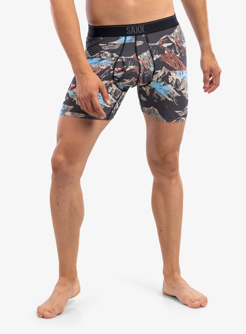 Boxeri barbati Saxx Quest Boxer Brief Fly - black mountainspace