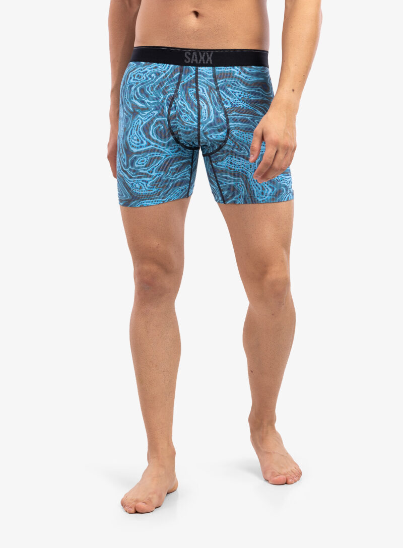 Boxeri barbati Saxx Quest Boxer Brief Fly - malibu ripple effect