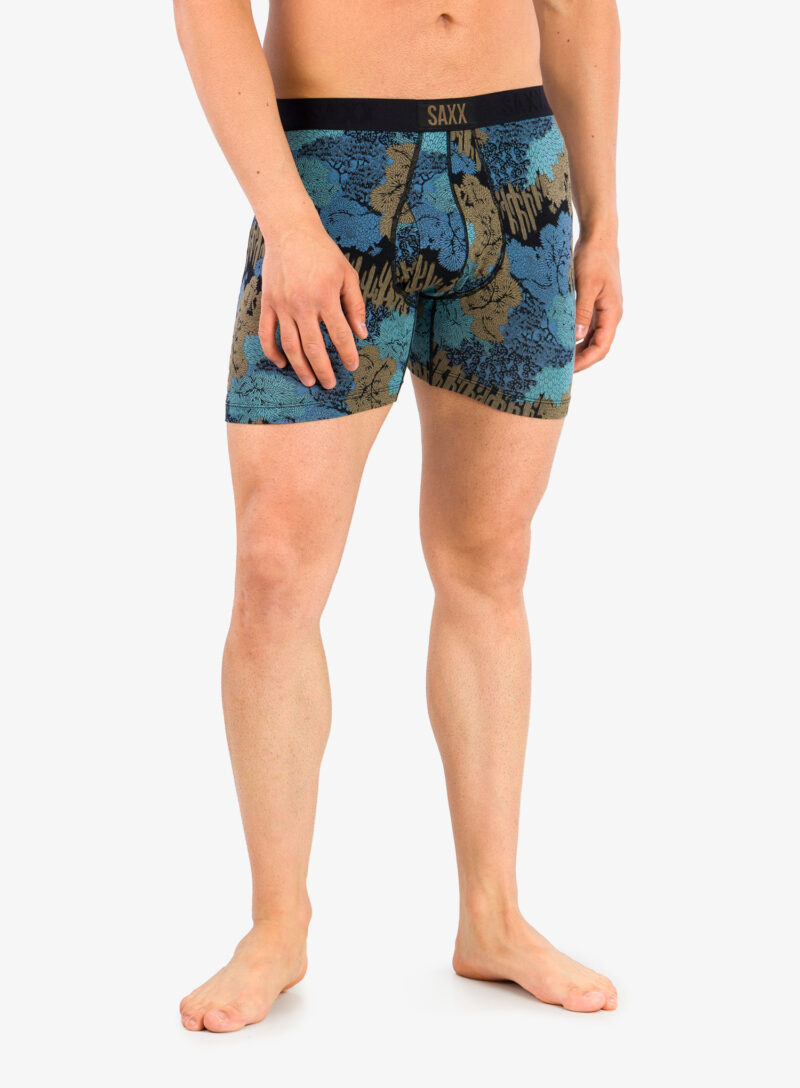 Boxeri barbati Saxx Ultra Boxer Brief Fly - snora camo/slate