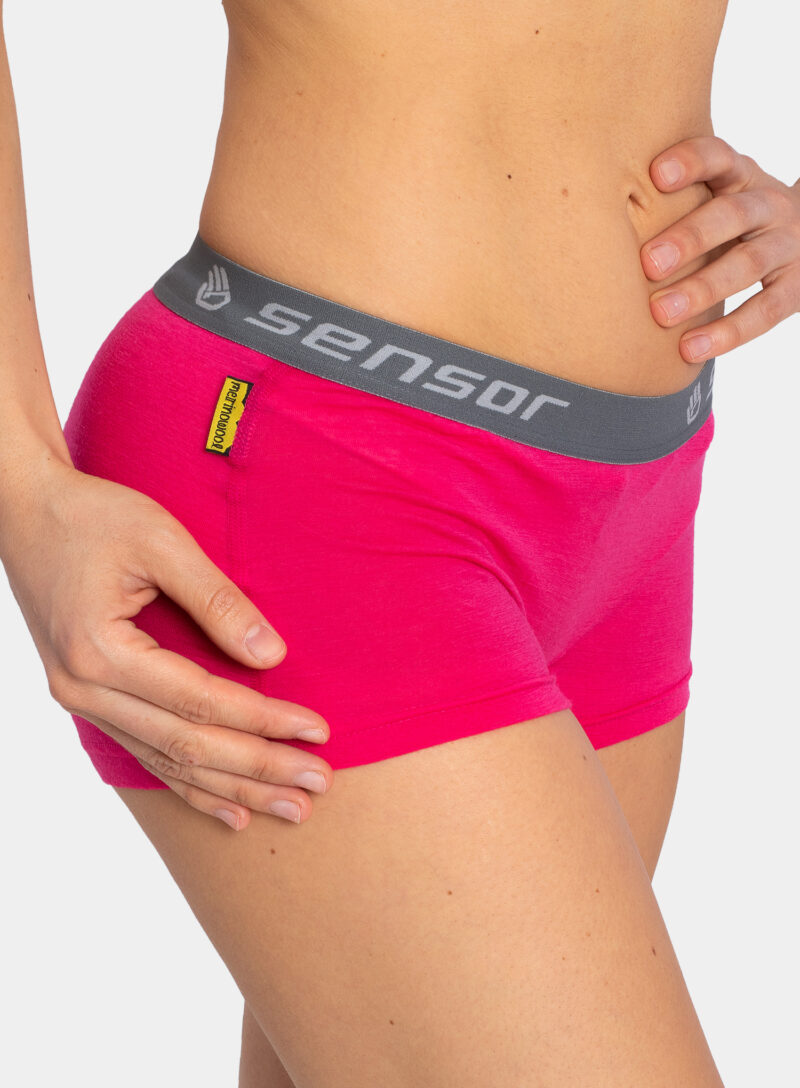 Cumpăra Boxeri termici femei Sensor Merino Active Panties Boyshort - magenta