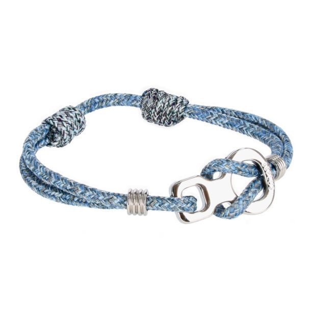 Brăţară 8b+ Wristband Kalydna - blue melange/silver