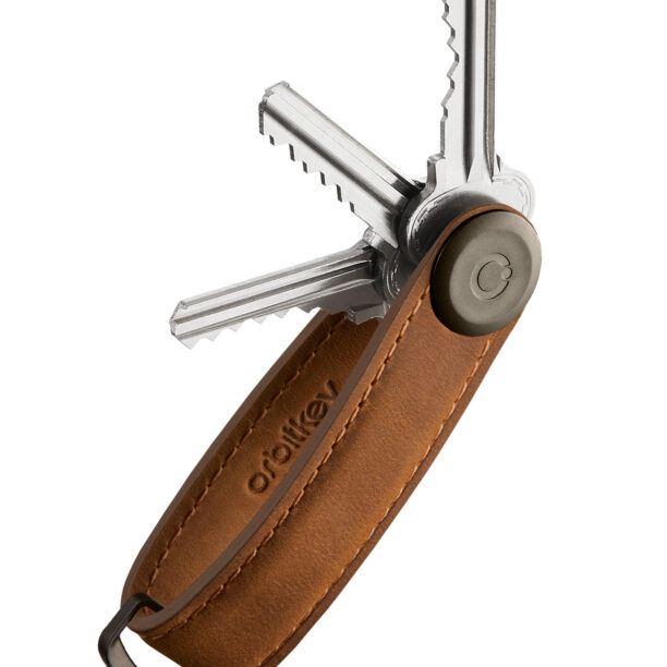 Breloc Orbitkey Crazy-Horse - chestnut brown/brown