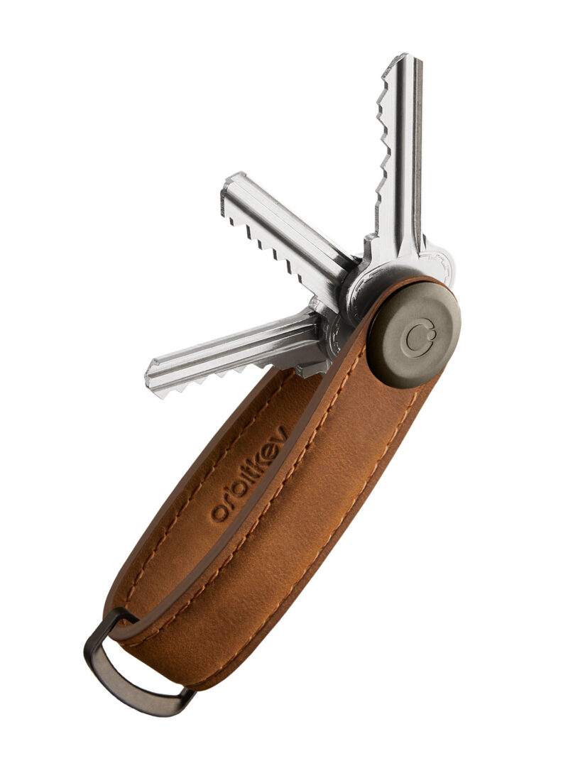 Breloc Orbitkey Crazy-Horse - chestnut brown/brown