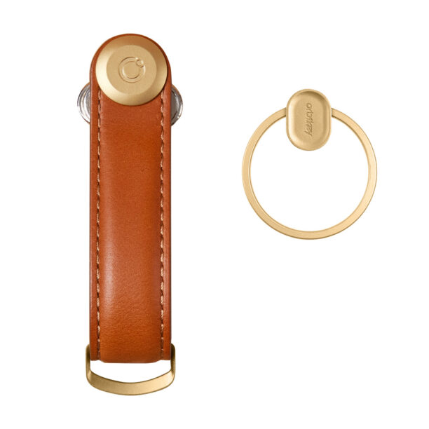 Cumpăra Breloc Orbitkey Leather Key+Ring V2 - cognac/tan