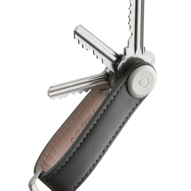 Breloc Orbitkey Leather - charcoal/grey