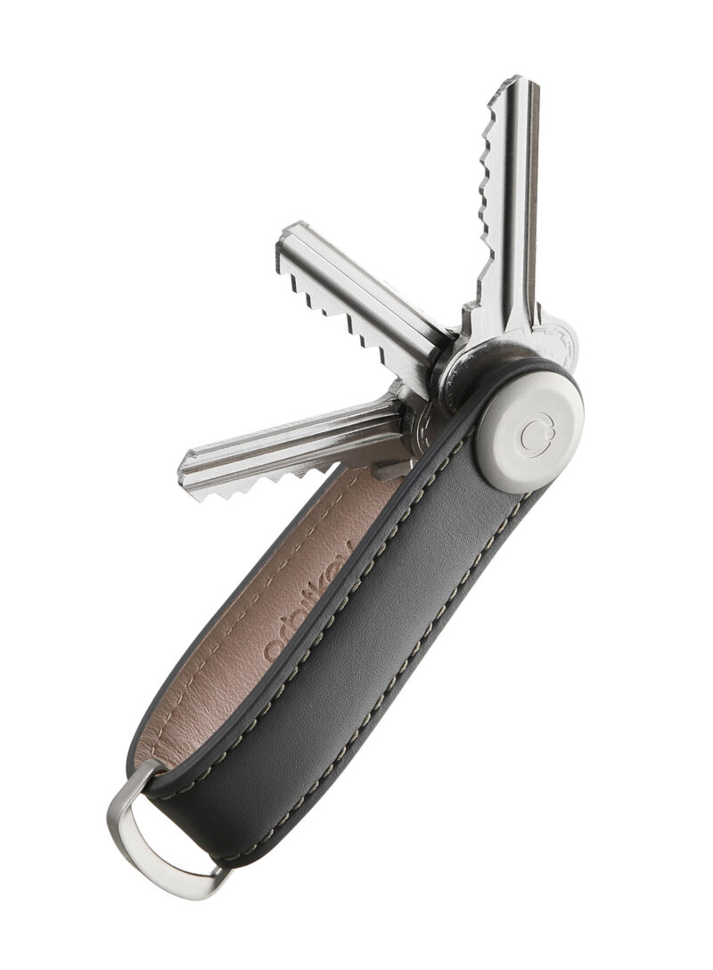 Breloc Orbitkey Leather - charcoal/grey