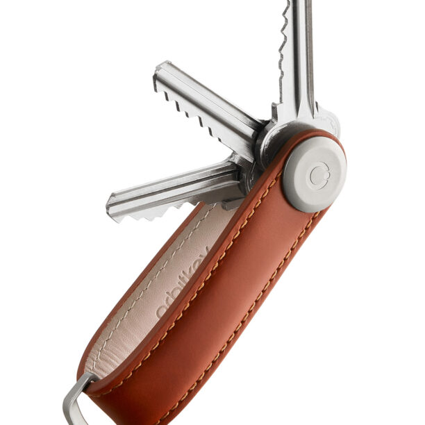 Breloc Orbitkey Leather - cognac/tan