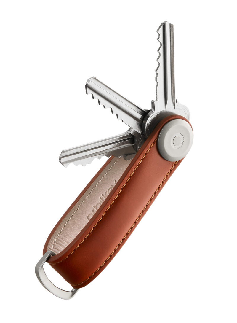 Breloc Orbitkey Leather - cognac/tan