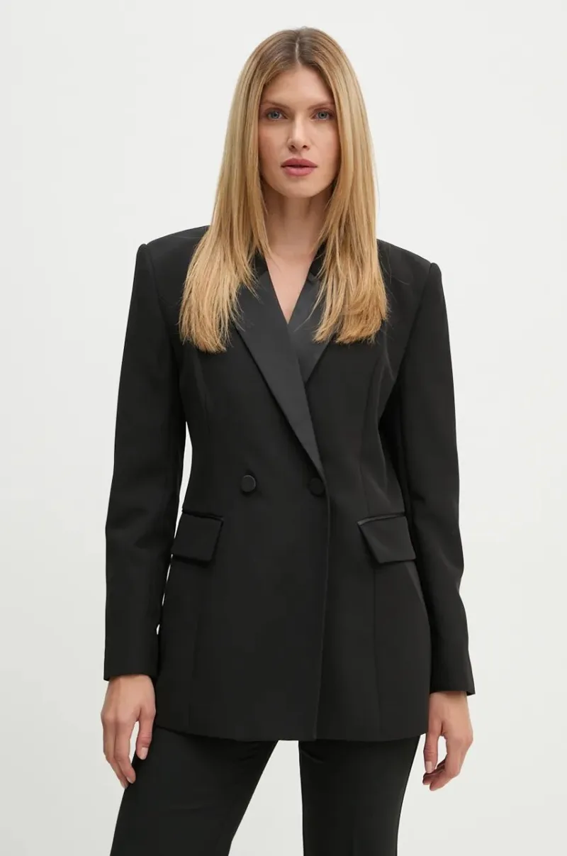 Bruuns Bazaar sacou RubysusBBTuxi blazer culoarea negru