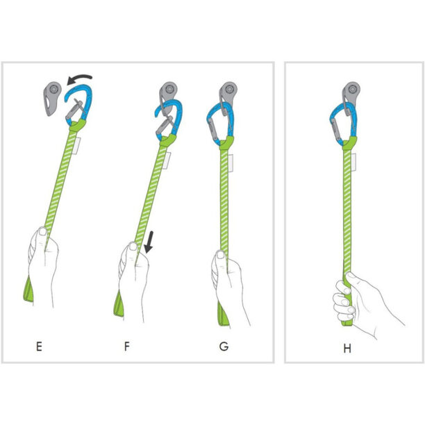 Preţ Buclă echipată escalada Climbing Technology Tricky - light blue/green