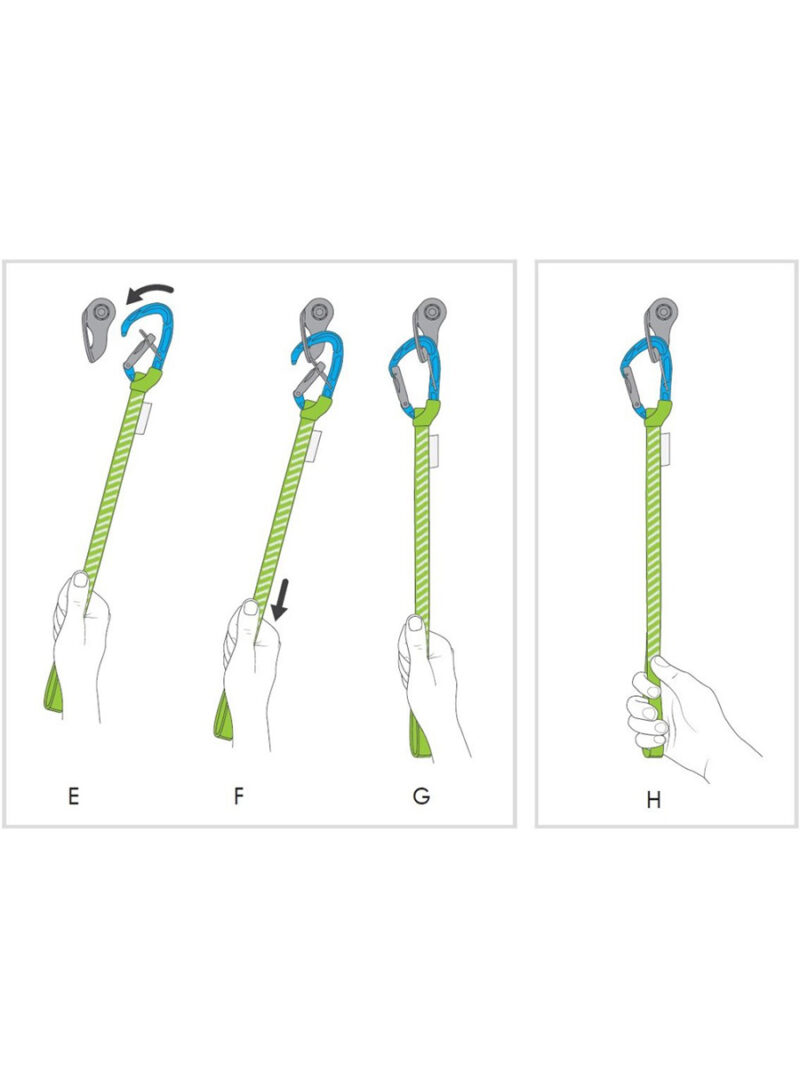 Preţ Buclă echipată escalada Climbing Technology Tricky - light blue/green