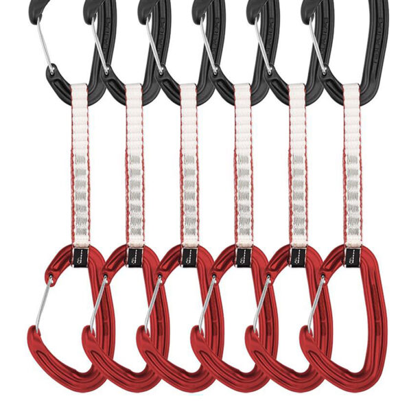 Buclă echipată escalada DMM Alpha Wire Quickdraw 12 cm (6 pack) - red