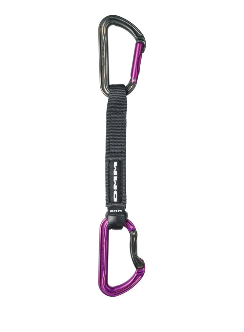 Original Buclă echipată escalada DMM Shadow Quickdraw - titanium/purple