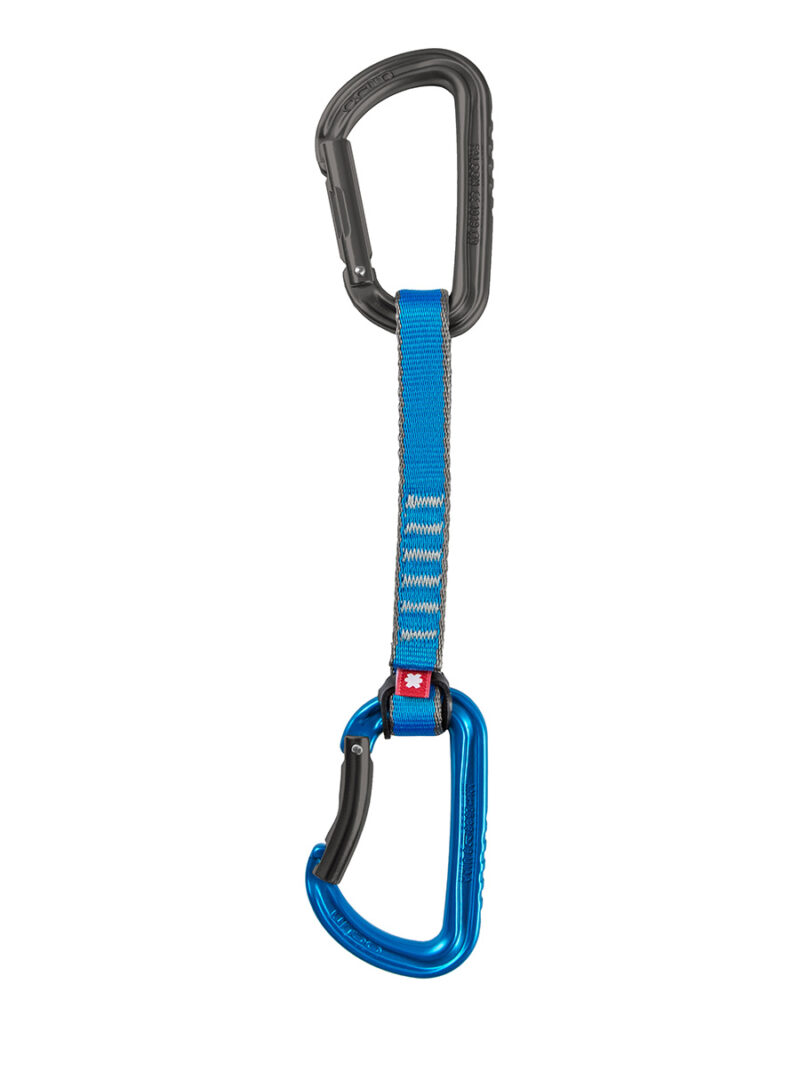 Buclă echipată escalada Ocun Falcon QD PA 16 15 cm - anthracite/blue