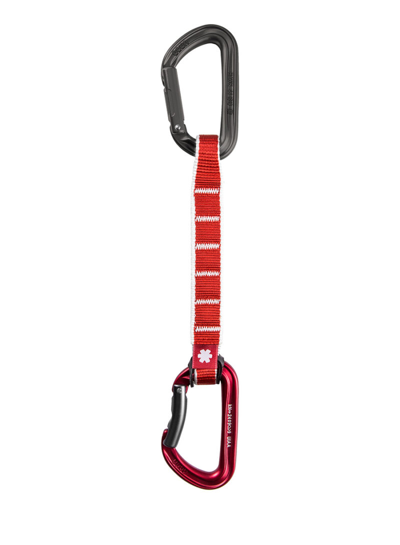 Buclă echipată escalada Ocun Hawk QD Zoom PA 15/22 16 cm - red