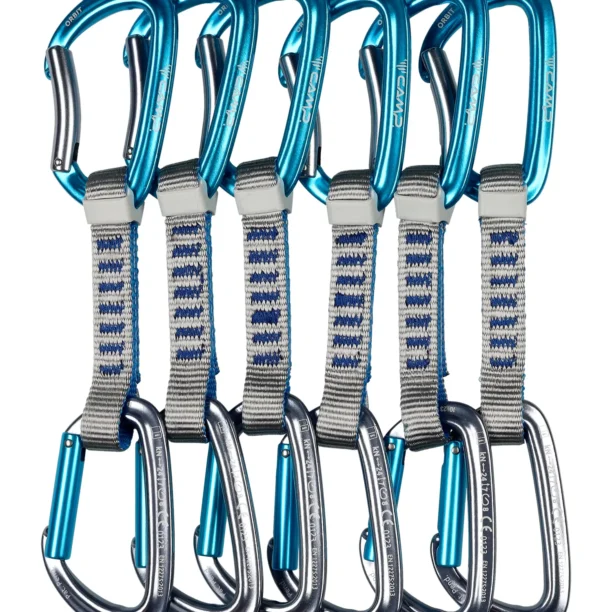 Bucle echipate Camp Orbit Express KS 12 cm 6-pack - grey/blue/blue preţ