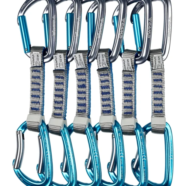 Bucle echipate Camp Orbit Express KS 12 cm 6-pack - grey/blue/blue