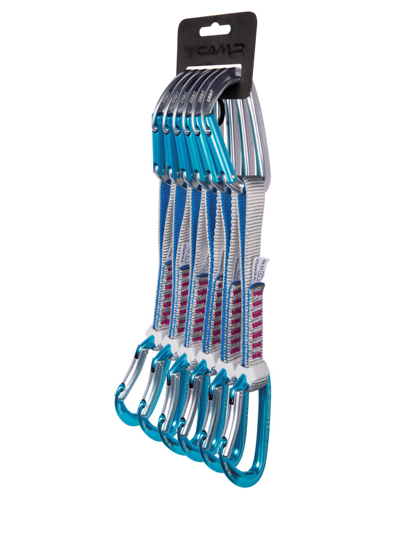 Bucle echipate Camp Orbit Express KS 18 cm 6-Pack - grey/blue/fuchsia