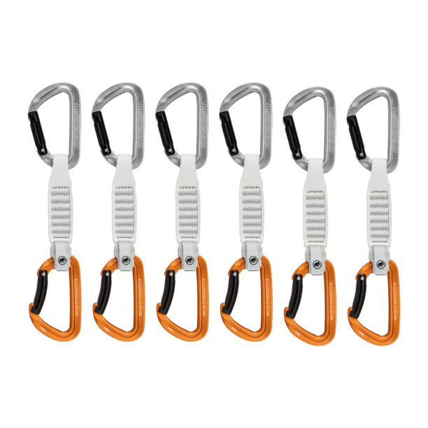 Bucle echipate Mammut Sender Keylock 12 cm 6-Pack Quickdraws  - light grey/gold