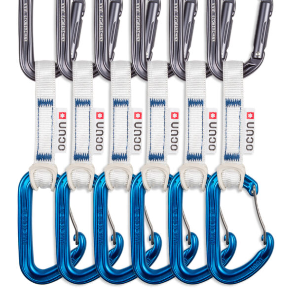 Bucle echipate Ocun Hawk QD Combi Bio-Dyn-Ring 15 mm 10 cm 6-pack - blue