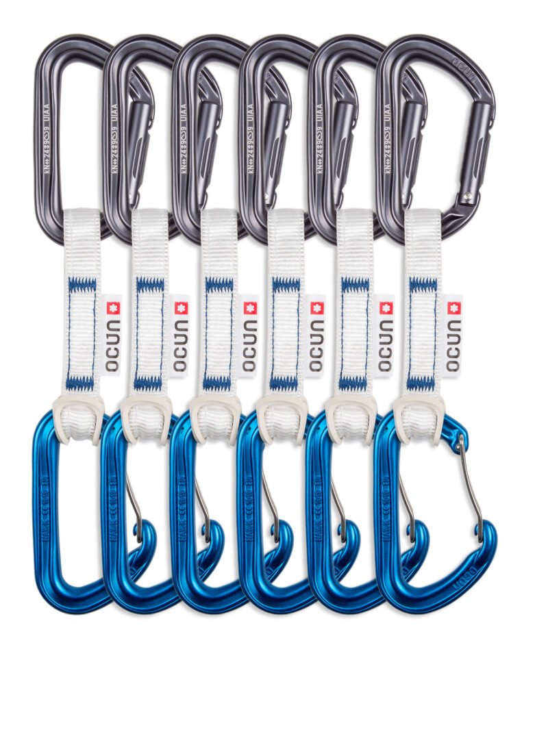 Bucle echipate Ocun Hawk QD Combi Bio-Dyn-Ring 15 mm 10 cm 6-pack - blue