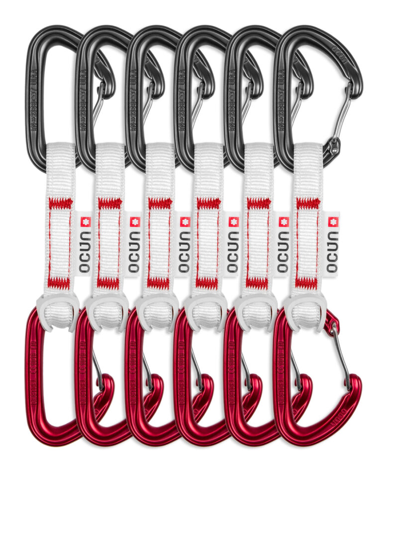 Bucle echipate Ocun Kestrel QD Bio-Dyn-Ring 15 mm 10 cm 6-pack - red