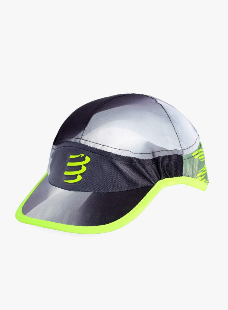 Caciula alergare Compressport Pro Racing Cap - black/white print