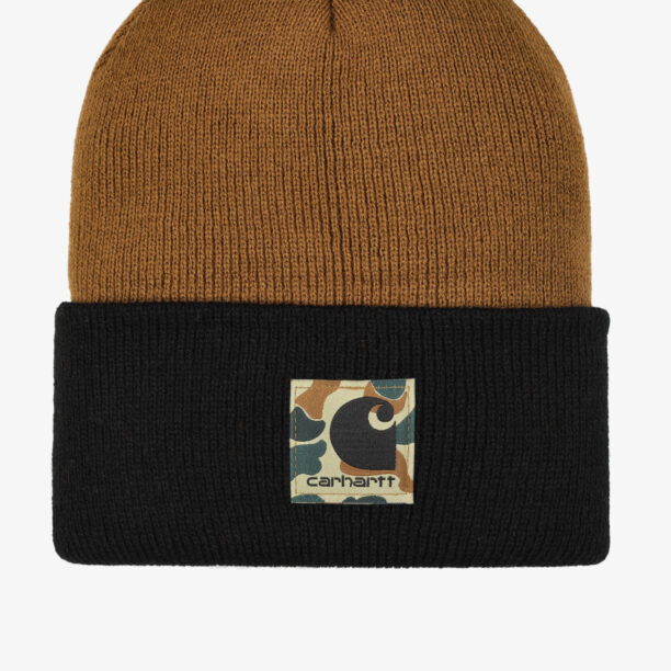 Caciula barbati iarna Carhartt Knit Camo Patch Beanie - carhartt brown