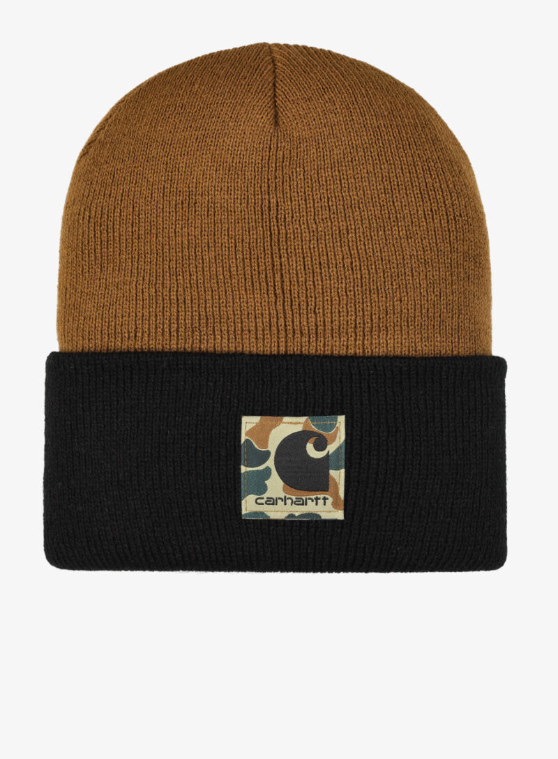 Caciula barbati iarna Carhartt Knit Camo Patch Beanie - carhartt brown