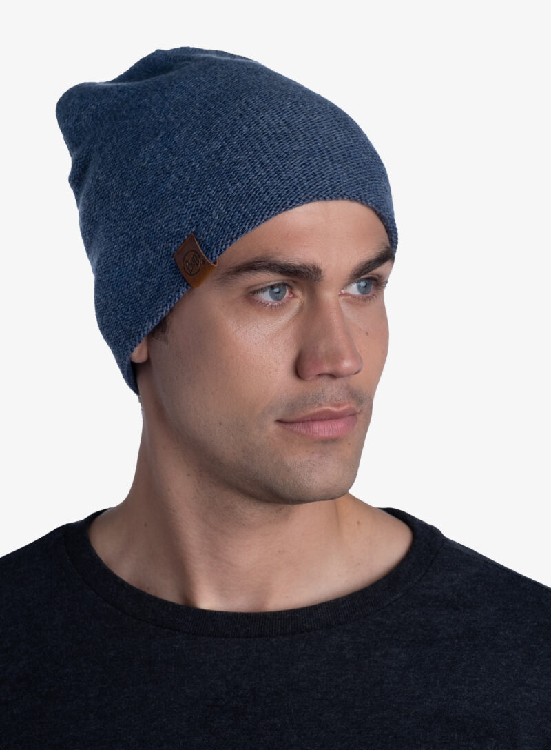 Căciulă de iarna Buff Knitted & Fleece Beanie Lyne - night blue preţ