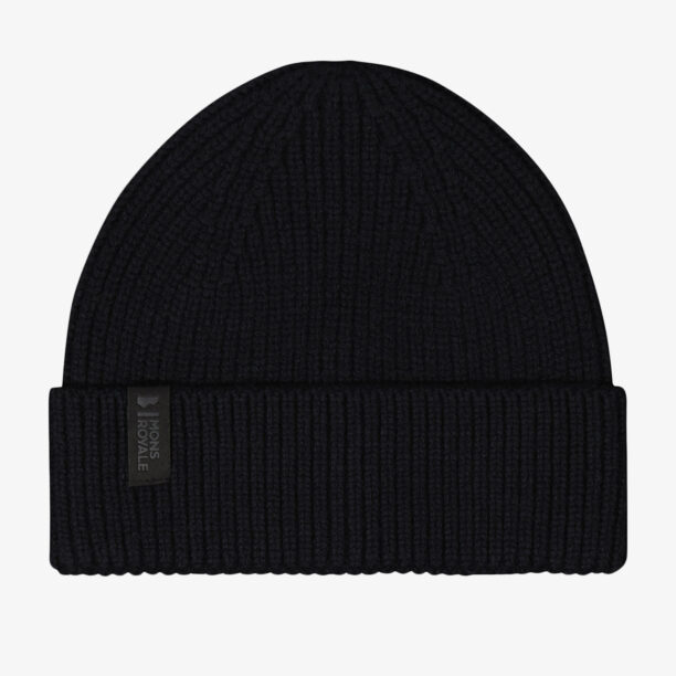 Căciulă de iarna Mons Royale Fjord 100% Merino Beanie - black