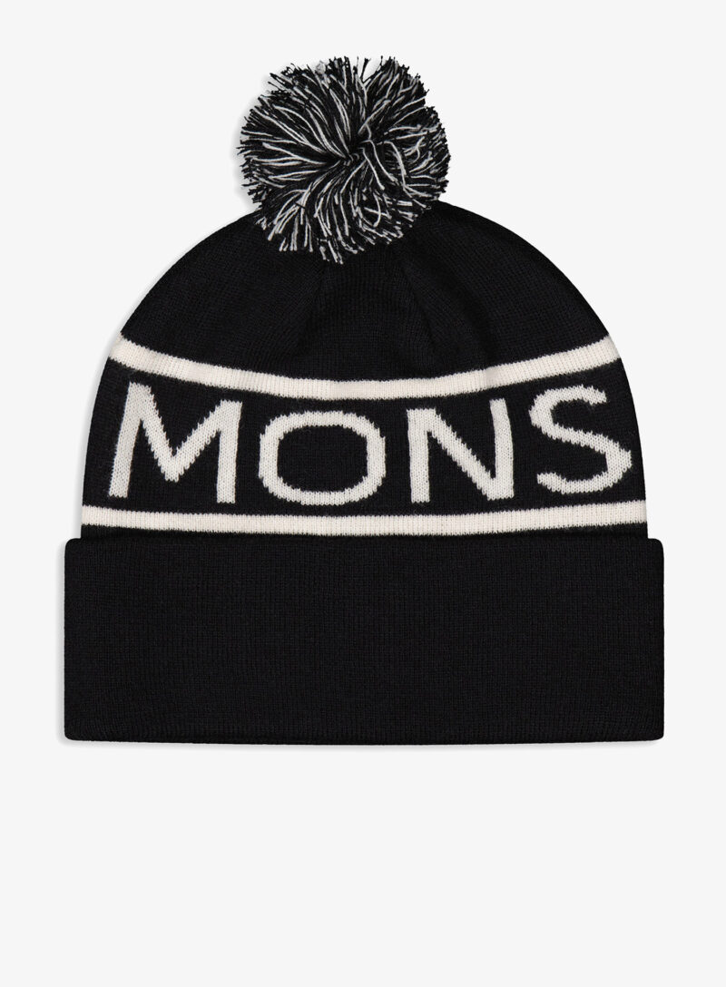 Căciulă de iarna Mons Royale McCloud Pom Pom Beanie - black/white