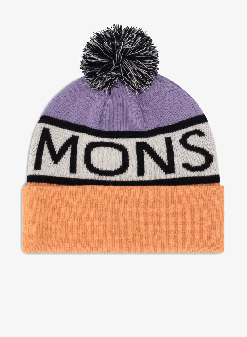 Căciulă de iarna Mons Royale McCloud Pom Pom Beanie - lupin/punch/white