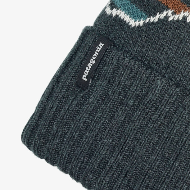 Preţ Căciulă de iarna Patagonia Powder Town Beanie - fitz roy stripe/smolder blue