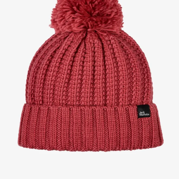 Căciulă de iarna femei Jack Wolfskin Highloft Knit Beanie - red coral