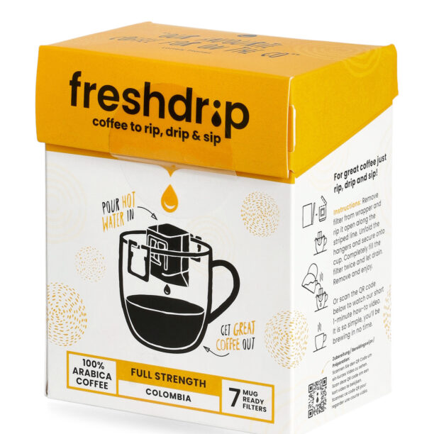 Cafea la pliculet Freshdrip - colombia full-strength