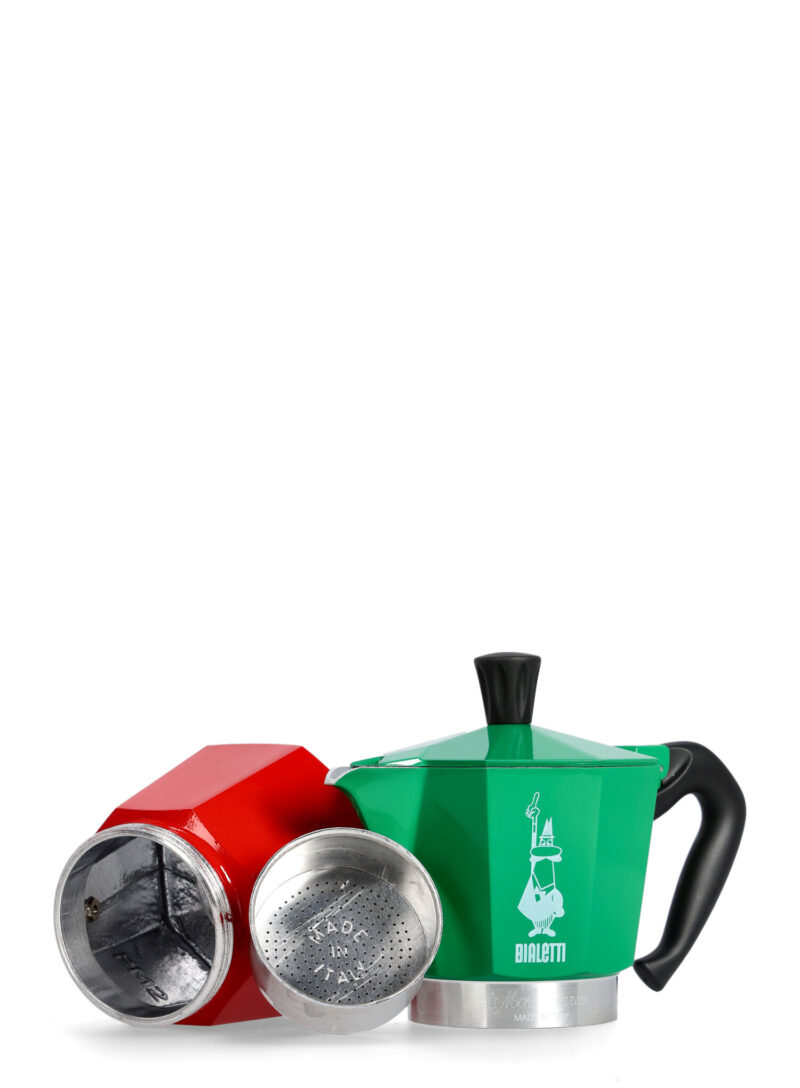 Cafetiera de voiaj Bialetti Moka Express Italia 3TZ - red/grn preţ