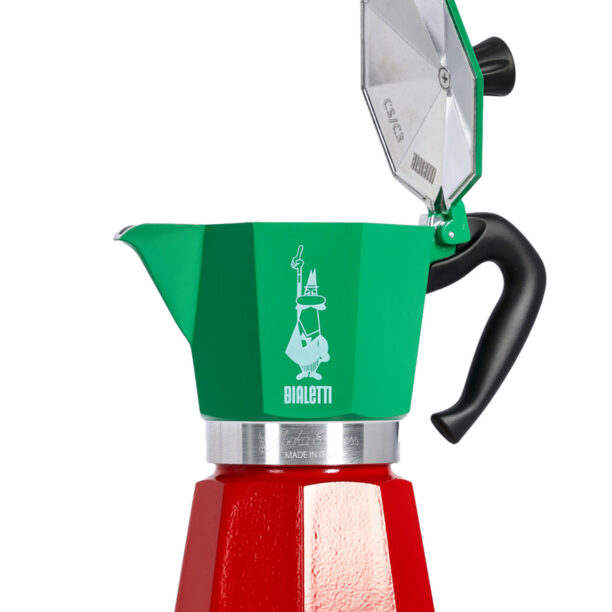 Cumpăra Cafetiera de voiaj Bialetti Moka Express Italia 3TZ - red/grn