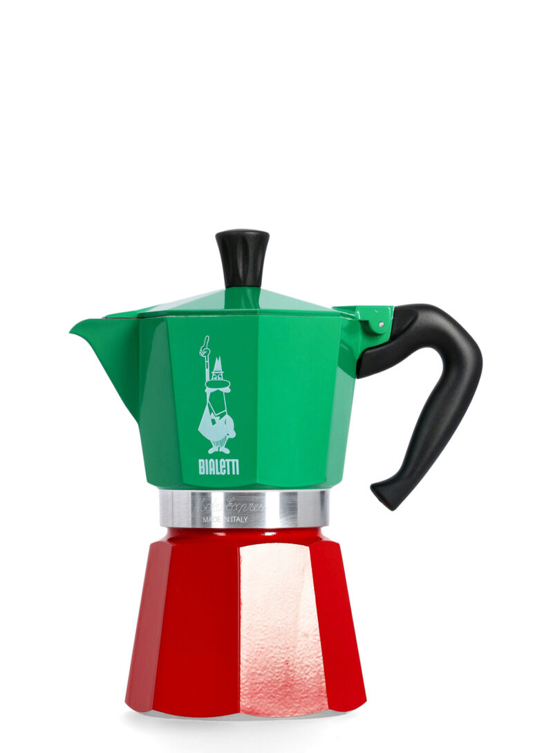 Cafetiera de voiaj Bialetti Moka Express Italia 3TZ - red/grn